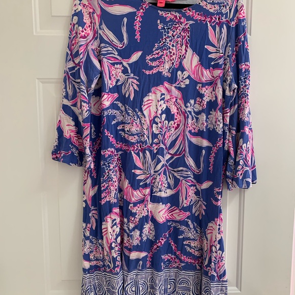 Lilly Pulitzer Ophelia Swing Dress in the Iris Blue Wild Within print size XL - Picture 6 of 7